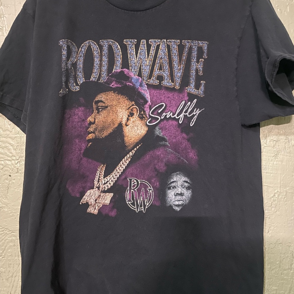 True Religion Black and Purple Graphic Tee